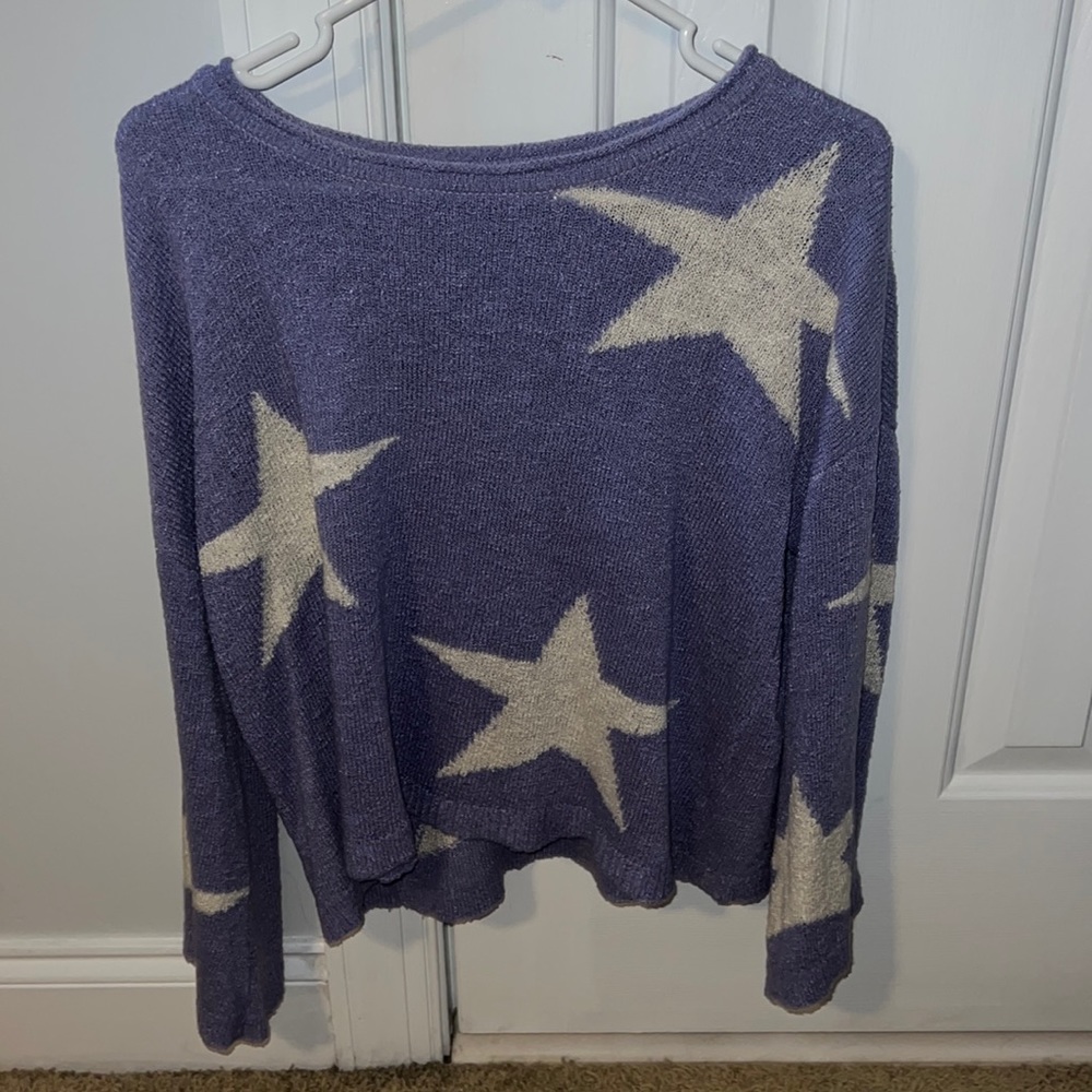 Vestique purple star sweater